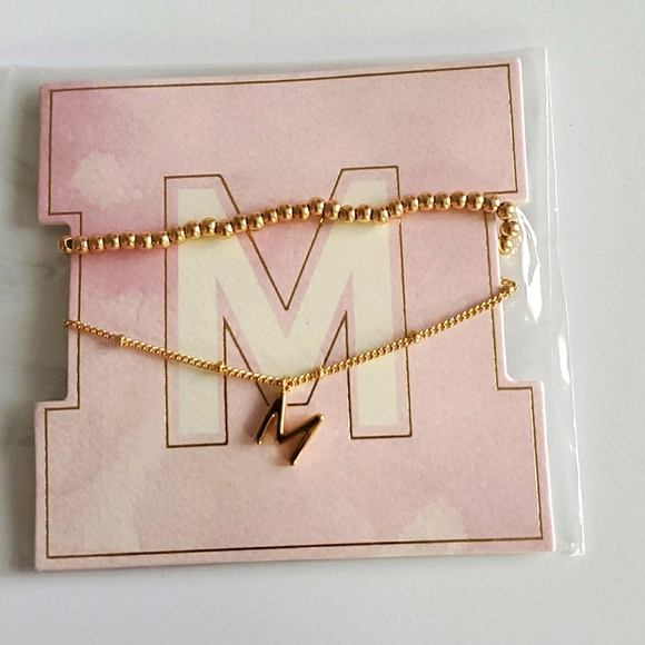 Francesca's Collections Jewelry - Brand new inital letter M gold bracelet